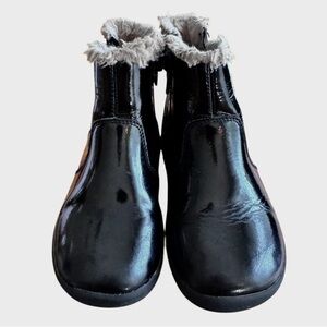Chic Black Kids Boots with Cozy Lining
